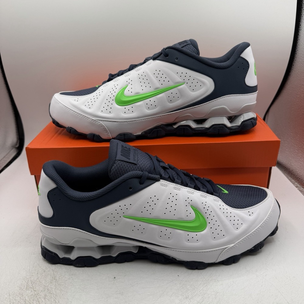 Nike Reax 8 NSW SL Shoes Mens Sz 10 White/Green Strike Sneakers IR5118-102